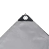 Tarpaulins Grey 4 x 7 m Canvas with PVC Coating 43816