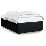 ZNTS Bed Frame without Mattress Black 120x190 cm Small Double Fabric 3284717