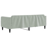 Day Bed without Mattress Light Grey 90x190 cm Single Velvet 354102