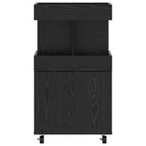 Bar Cart Black Oak 50 x 41 x 89 cm Engineered Wood 8015682