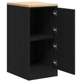 Garage Storage Cabinet Black 40x51x85 cm Solid Wood Pine 860563