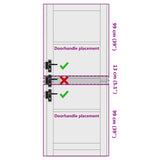 Interior Door White 83 x 211 cm Plywood 42052395