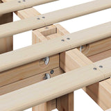 Bed Frame Brown 200 x 200 cm Solid Pine Wood 3385703