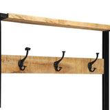 ZNTS Clothes Rack 80x40x190 cm Solid Rough Wood Mango 4015961