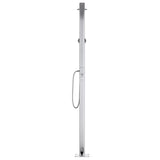 Garden Shower with Grey Base 220 cm Aluminium 3070796