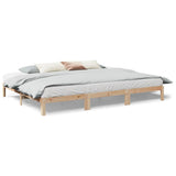 Family Bed Frame No Mattress 270x200 cm Solid Wood Pine 3324568