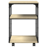 Printer Stand 3-Tier Sonoma Oak 43x48x64 cm Engineered Wood 842277