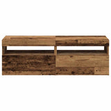 TV Cabinets with LED Lights 2 pcs Old Wood Engineered Wood 856310