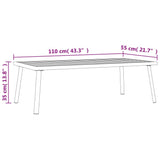 Garden Coffee Table Anthracite 362813