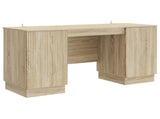 Desk with Shelf Sonoma Oak 142.5 x 50 x 75 cm Engineered Wood 3414623