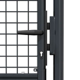 Mesh Garden Gate Galvanised Steel 100x150 cm Grey 145773