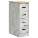 ZNTS Garage Cabinets 2 pcs Concrete Grey Engineered Wood 3328317