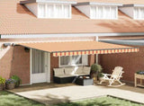 Retractable Awning Yellow and orange 450 x 300 cm Fabric 3330904