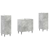 2 Piece Bathroom Cabinet Set ZWOLLE Concrete Grey 3418002