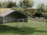 Outdoor Dog Kennel with Run 6x3x1.9 m Galvanised Steel 3329242