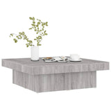 Coffee Table Grey Sonoma 90x90x28 cm Engineered Wood 826636