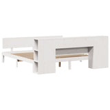 Bookcase Bed without Mattress White 180x200 cm Super King Solid Wood Pine 3322639