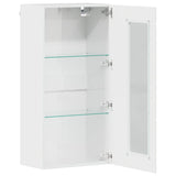 Wooden Cabinet with Storage High Gloss White 50 x 29 x 100 cm 880225