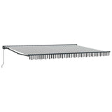 Manual Retractable Awning Anthracite and White 4 x 3.5 m 3420446