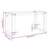 Coffee Table Legs O-Frame 80x40x43 cm Steel 357876