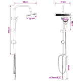 Shower System with Shower Head Chrome Stainless Steel 42053770