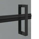 Walk-In Shower Wall Folding Black 110 x 6.5 x 190 cm 42017967