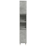 3 Piece Bathroom Furniture Set Concrete Grey Engineered Wood 3324952
