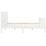 Bed Frame without Mattress White 200x200 cm Solid Wood Pine 3192772