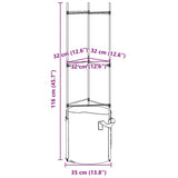 Tomato Cage with Plant Bag 2 pcs 116 cm Steel and PP 4009284