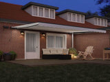 Retractable Awning White 450 x 350 cm Fabric 3331142
