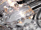 Crystal Chandeliers, K9 Droplets Ceiling Light with 3 E14 Bulb Base, Pendant Lights for Living Room, T3398P340989