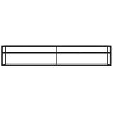 TV Cabinet Black Marble 220x40x40.5 cm Tempered Glass 331733