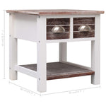 ZNTS Side Table Brown 40x40x40 cm Paulownia Wood 284067
