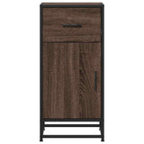 Sideboard Brown Oak 35.5x35x76 cm Engineered Wood and Metal 848963