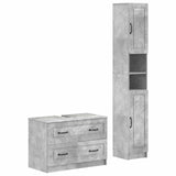 2 Piece Bathroom Cabinet Set UTRECHT Concrete Grey 3417570