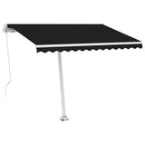 Manual Retractable Awning with LED 350x250 cm Anthracite 3069524