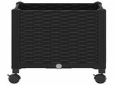Garden Planter with Wheels Black 40 x 40 x 44 cm PP 3422910