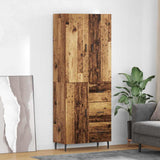 Highboard with Drawer 2 pcs Old Wood Engineered Wood and Glass 3415770