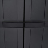 Outdoor Storage Cabinet Black 65x37x165 cm PP 364206