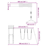 ZNTS Outdoor Playset Solid Wood Pine 3155861