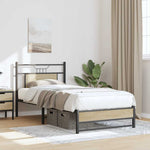Bed Frame without Mattress Sonoma Oak 90x200 cm Engineered Wood 4106955