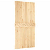 Sliding Door with Hardware Set 100x210 cm Solid Wood Pine 3202991