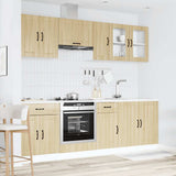 8 Piece Kitchen Cabinet Set Lucca Sonoma Oak Engineered Wood 3314834