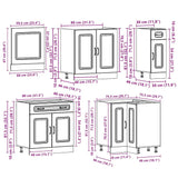 ZNTS 11 Piece Kitchen Cabinet Set Kalmar Old Wood Engineered Wood 3314919