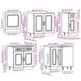 11 Piece Kitchen Cabinet Set "Kalmar" White Engineered Wood 3314911