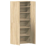 Shoe Cabinet with Door Brown 80 x 35.5 x 180 cm Engineered wood 3333838