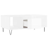 Coffee Table High Gloss White 90x50x36.5 cm Engineered Wood 830590