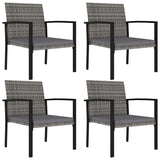 Outdoor Dining Set Grey and Black 3100414