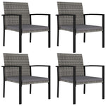 5 Piece Outdoor Dining Set Poly Rattan Grey 3100415