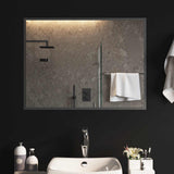 LED Bathroom Mirror Transparent 80 x 60 cm Tempered Glass 42045818